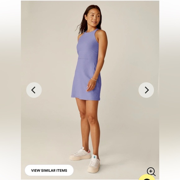 NWT Beyond Yoga Spacedye Refocus Dress Periwinkle Cloud Heather Size Medium - Picture 2 of 4